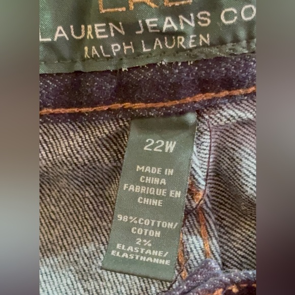 WOMENS LAUREN Jean Co Ralph Lauren Dark Wash Plus Size JEANS SIZE 22W - Picture 4 of 5